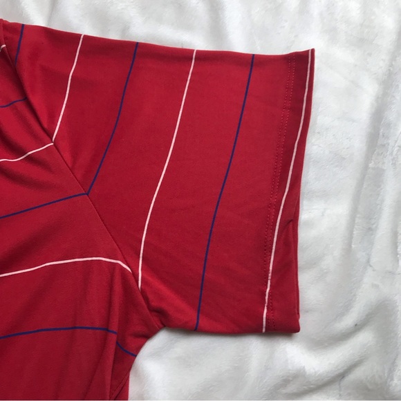 The Nike Tee Men's color Red Striped Short Sleeve T-Shirt Sz XXL Pullover - Picture 6 of 11